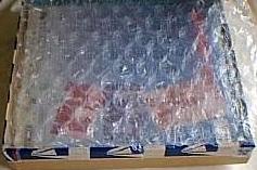 Bubble Wrapped Laserdisc in Pizza Box